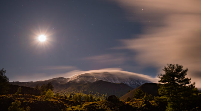 Der Vulkan Etna unmittelbar vor einem Ausbruch